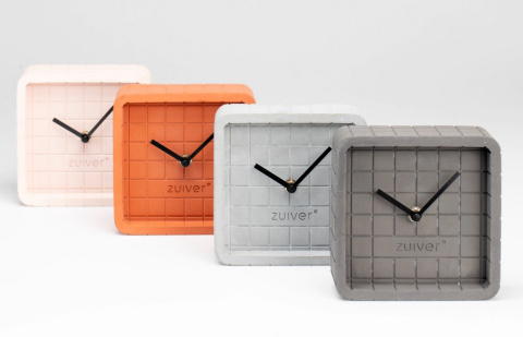 OUTLET Zegar CUTE beton czerwony ZUIVER OUTLET Zegar CUTE beton czerwony ZUIVER