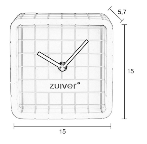 OUTLET Zegar CUTE beton czerwony ZUIVER OUTLET Zegar CUTE beton czerwony ZUIVER