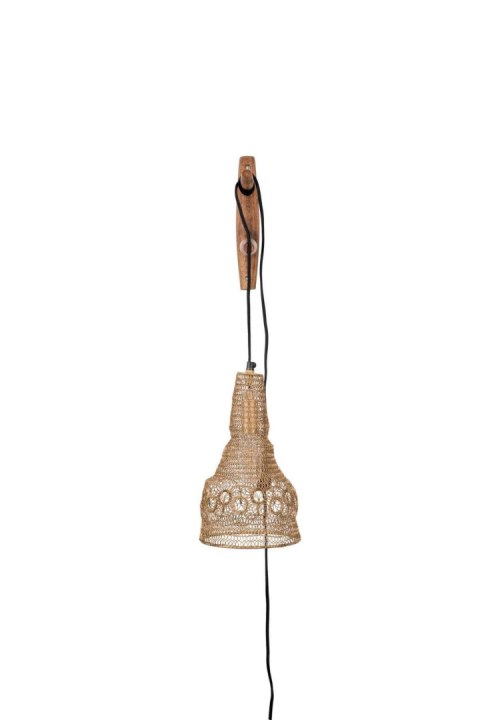 Lampa ścienna kinkiet ALEN metal złota boho vintage WHITE LABEL LIVING Lampa ścienna kinkiet ALEN metal złota boho vintage WHITE LABEL LIVING
