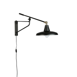 Lampa ścienna HECTOR czarna regulowana DUTCHBONE