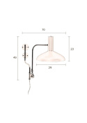 Lampa ścienna kinkiet DEVI czarna regulowana DUTCHBONE