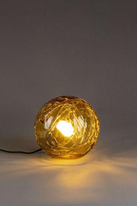 Lampa stołowa kula LUNE 25 bursztynowa szkło DUTCHBONE Lampa stołowa kula LUNE 25 bursztynowa szkło DUTCHBONE