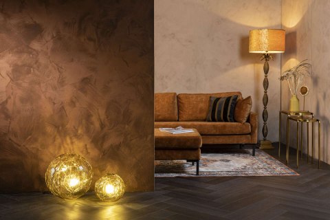 Lampa stołowa kula LUNE 25 bursztynowa szkło DUTCHBONE Lampa stołowa kula LUNE 25 bursztynowa szkło DUTCHBONE