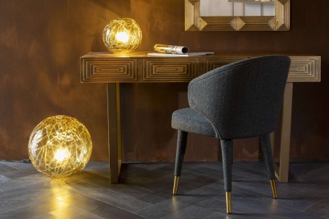Lampa stołowa kula LUNE 25 bursztynowa szkło DUTCHBONE Lampa stołowa kula LUNE 25 bursztynowa szkło DUTCHBONE