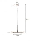 Lampa wisząca DOPPIO industrialna minimalizm czarna DUTCHBONE