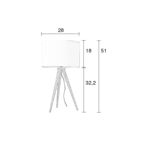 Lampka stołowa TRIPOD biała ZUIVER Lampka stołowa TRIPOD biała ZUIVER