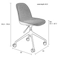 Fotel biurowy ALBERT KUIP obrotowy na kółkach taupe ZUIVER