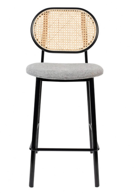 Krzesło barowe hoker SPIKE rattan naturalny szary ZUIVER Krzesło barowe hoker SPIKE rattan naturalny szary ZUIVER
