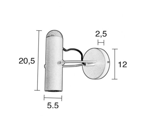 Lampa ścienna kinkiet punktowy MARLON czarna skandynawski styl ZUIVER Lampa ścienna kinkiet punktowy MARLON czarna skandynawski styl ZUIVER