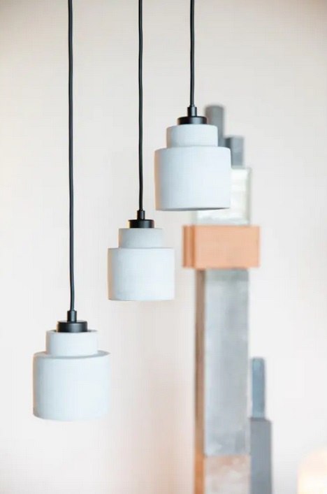 Lampa wisząca betonowa LEFT szara industrial ZUIVER Lampa wisząca betonowa LEFT szara industrial ZUIVER