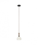 Lampa wisząca drewno ceramika POPPY WIDE biała DUTCHBONE