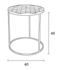 Stolik pomocniczy okrągły GLAZED ceramika czarny kafelki ZUIVER