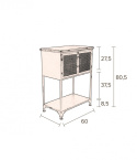 OUTLET Szafka DENVER industrialna czarna DUTCHBONE