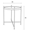 Stolik pomocniczy CUPID 43cm srebrny metalik szkło ZUIVER