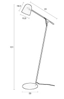 Lampa podłogowa LAU czarna nowoczesna minimalizm skandynawski styl ZUIVER