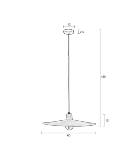 Lampa wisząca BALANCE L rattanowa naturalna ZUIVER Lampa wisząca BALANCE L rattanowa naturalna ZUIVER