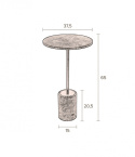 Stolik pomocniczy GUNNAR zielony marmur minimalizm DUTCHBONE