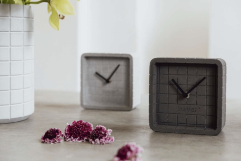 OUTLET Zegar CUTE beton ciemnoszary nowoczesny skandynawski styl ZUIVER OUTLET Zegar CUTE beton ciemnoszary nowoczesny skandynawski styl ZUIVER