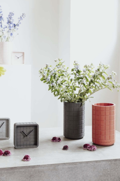 OUTLET Zegar CUTE beton ciemnoszary nowoczesny skandynawski styl ZUIVER OUTLET Zegar CUTE beton ciemnoszary nowoczesny skandynawski styl ZUIVER
