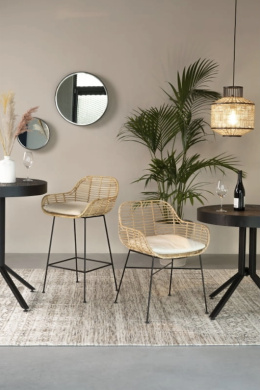 Fotel rattanowy TIGER naturalny skandynawski styl WHITE LABEL LIVING