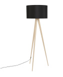 OUTLET Lampa podłogowa TRIPOD WOOD czarna elegancka skandynawski styl ZUIVER