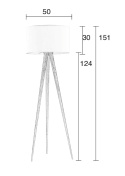 OUTLET Lampa podłogowa TRIPOD WOOD czarna elegancka skandynawski styl ZUIVER