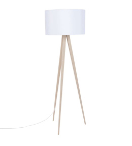 OUTLET Lampa podłogowa TRIPOD WOOD biała elegancka skandynawski styl ZUIVER