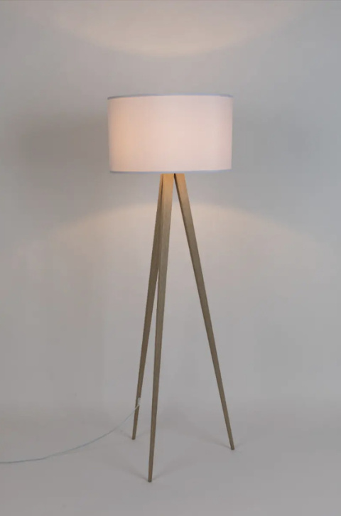 OUTLET Lampa podłogowa TRIPOD WOOD biała elegancka skandynawski styl ZUIVER OUTLET Lampa podłogowa TRIPOD WOOD biała elegancka skandynawski styl ZUIVER